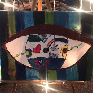 Canvas Eyeball painting